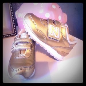 New Balance Gold Toddler Sneakers